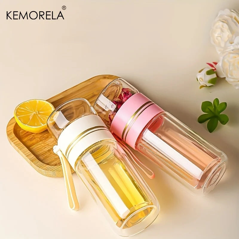 Double-Wall Tea Mug with Infuser, Colour Options