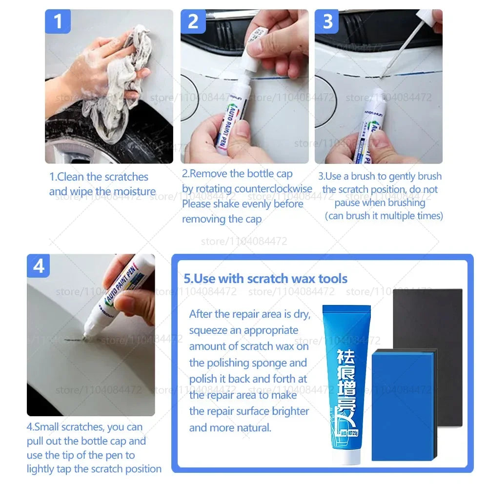 Bilfärgsreparationspenna för Tesla – Repslagningsset