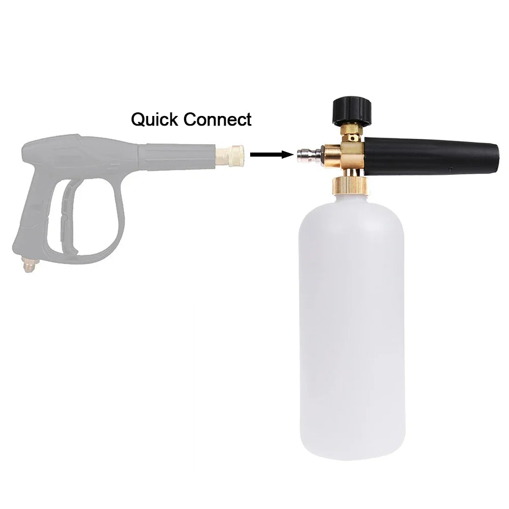 1L Car Cleaning Foam Gun 1/4 Quick Connector Adjustable High Pressure Soap Foamer Car Wash Pressure Washers Soap Foam Generator