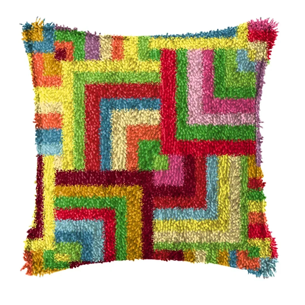 Καλούπι Κεντήματος Κουτιού 43 × 43 cm Latch Hook Cushion Craft Kit