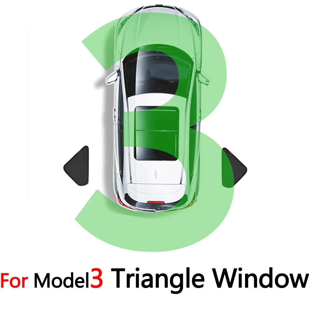 Vehicle Window Sunshades for Model 3 and Model Y – Options