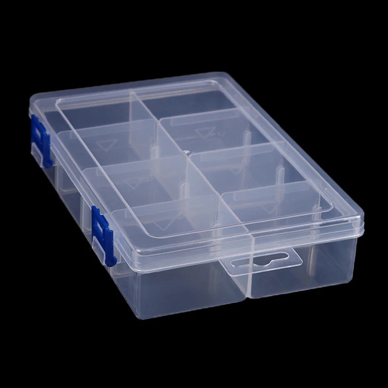 Clear 8-Compartment Storage Box