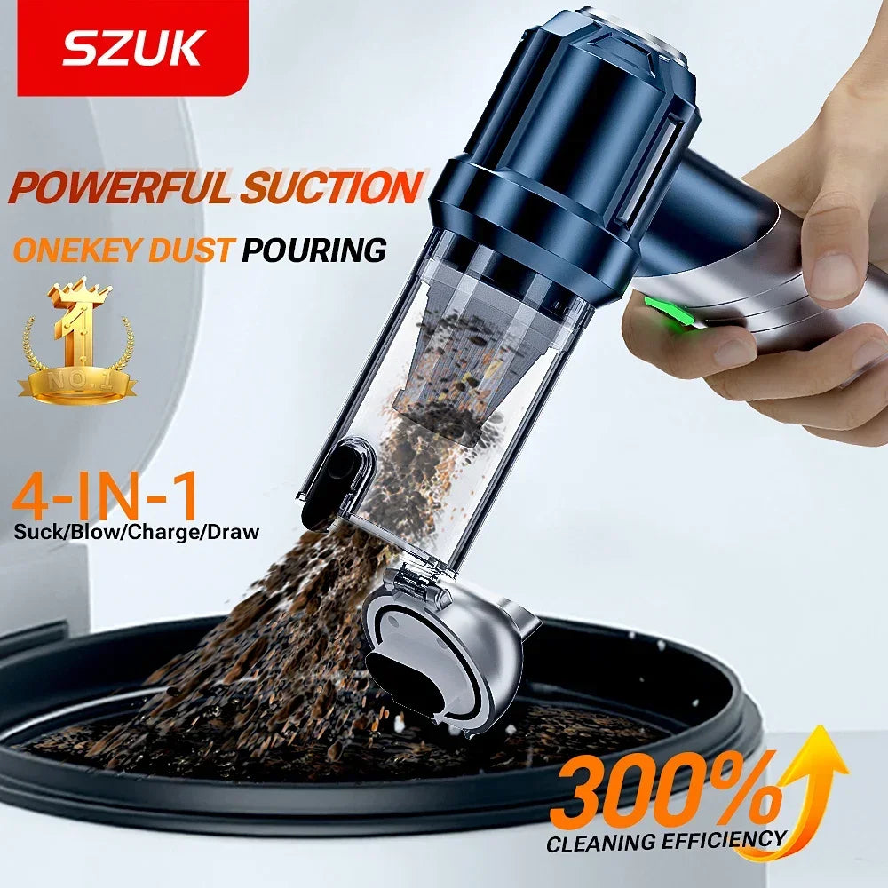 SZUK Car Vacuum Cleaner Wireless Cleaner Handheld Mini Vacuum Cleaner Cordless Strong Suction Cleaning Machine Robot Vacuum