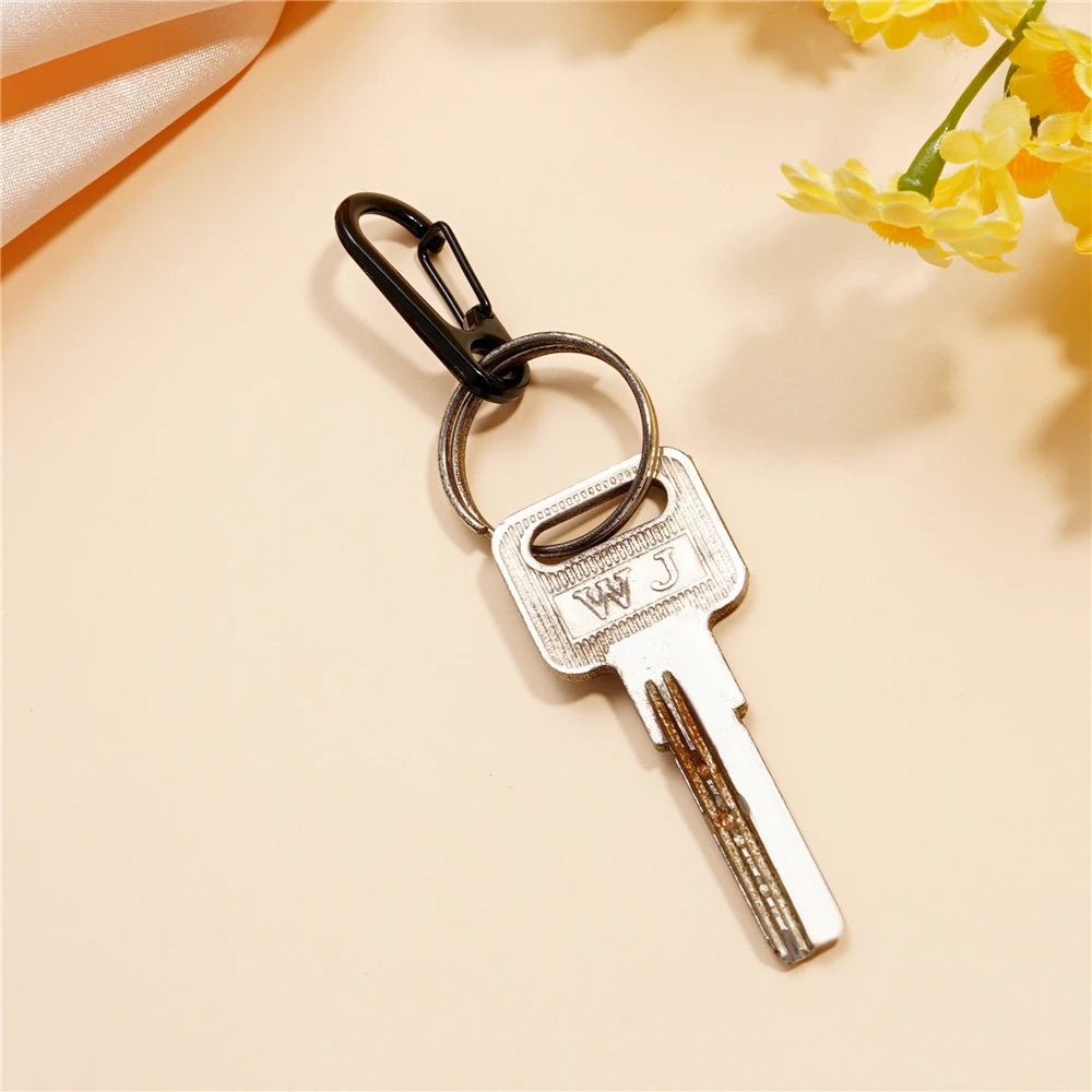 5/10pcs Lobster Clasp Buckle Keychain Carabiners Outdoor Camping Buckles 13x34mm Alloy Spring Snap Hooks Keychains Tool Clips