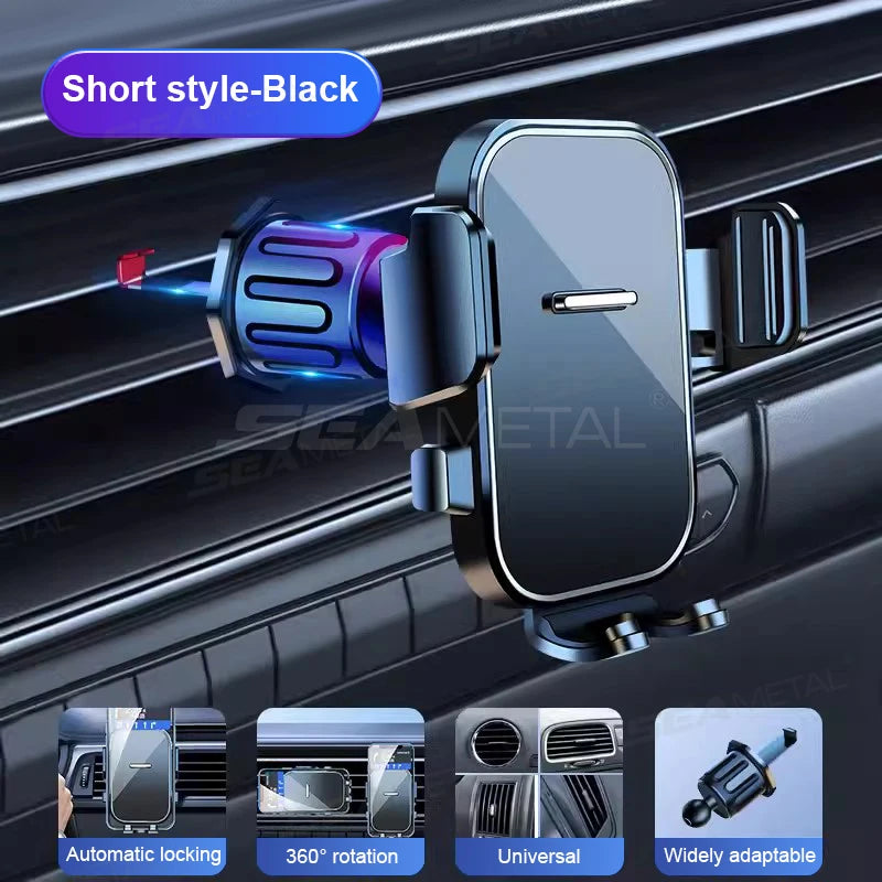 SEAMETAL Car Air Vent Phone Holder 360-Degree Rotation Stable Car Phone Mount Hands Free Auto Navigation Support for 4.7-7.2in