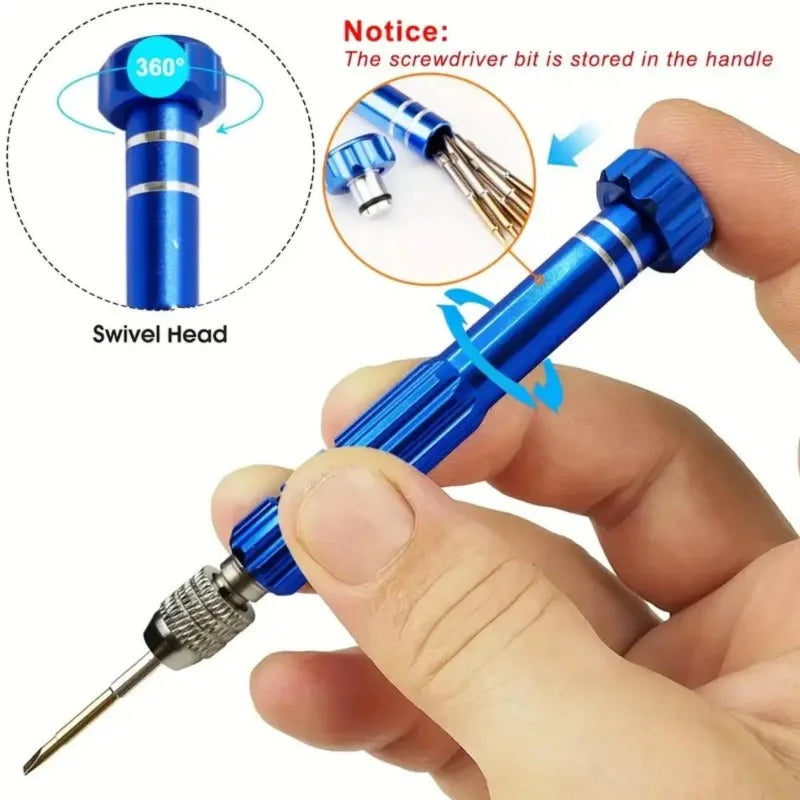 Hot Sale 5-in-1 Multifunctional Small Screwdriver Kit Repair Tool for Eyeglass Sunglasses Electronics Cellphone Jewelry and More