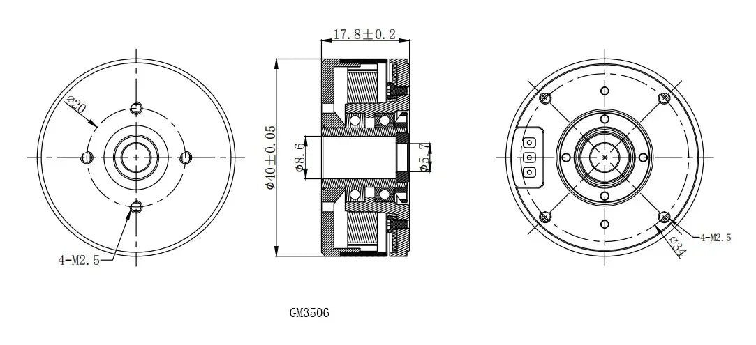 Επιλογές Brushless Gimbal Μotor GM3506