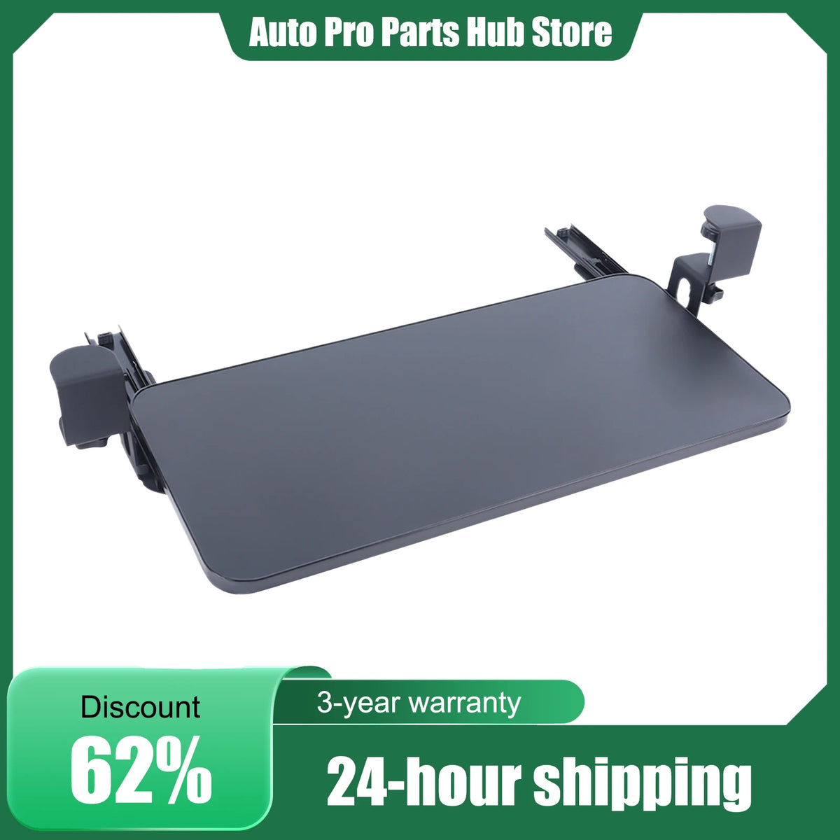 Clamp-On Sliding Keyboard Tray — 52 × 25 cm