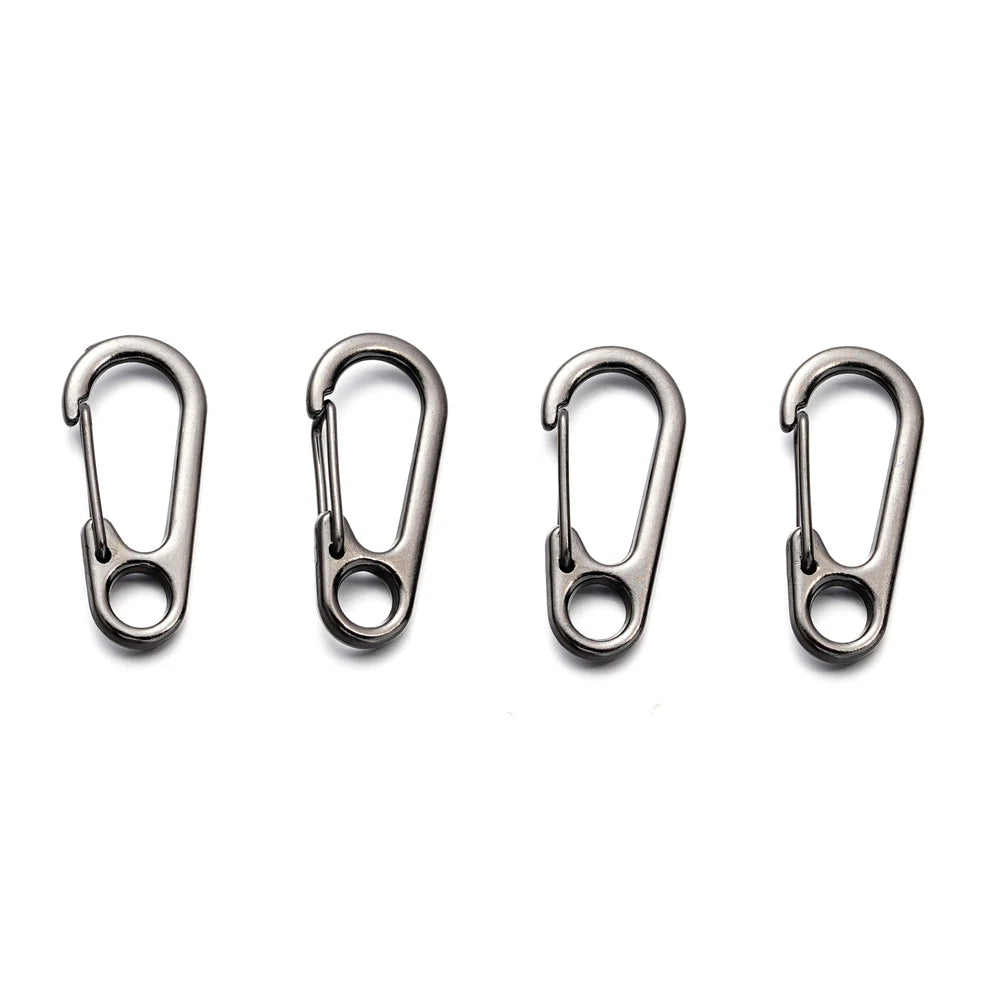 5/10pcs Lobster Clasp Buckle Keychain Carabiners Outdoor Camping Buckles 13x34mm Alloy Spring Snap Hooks Keychains Tool Clips