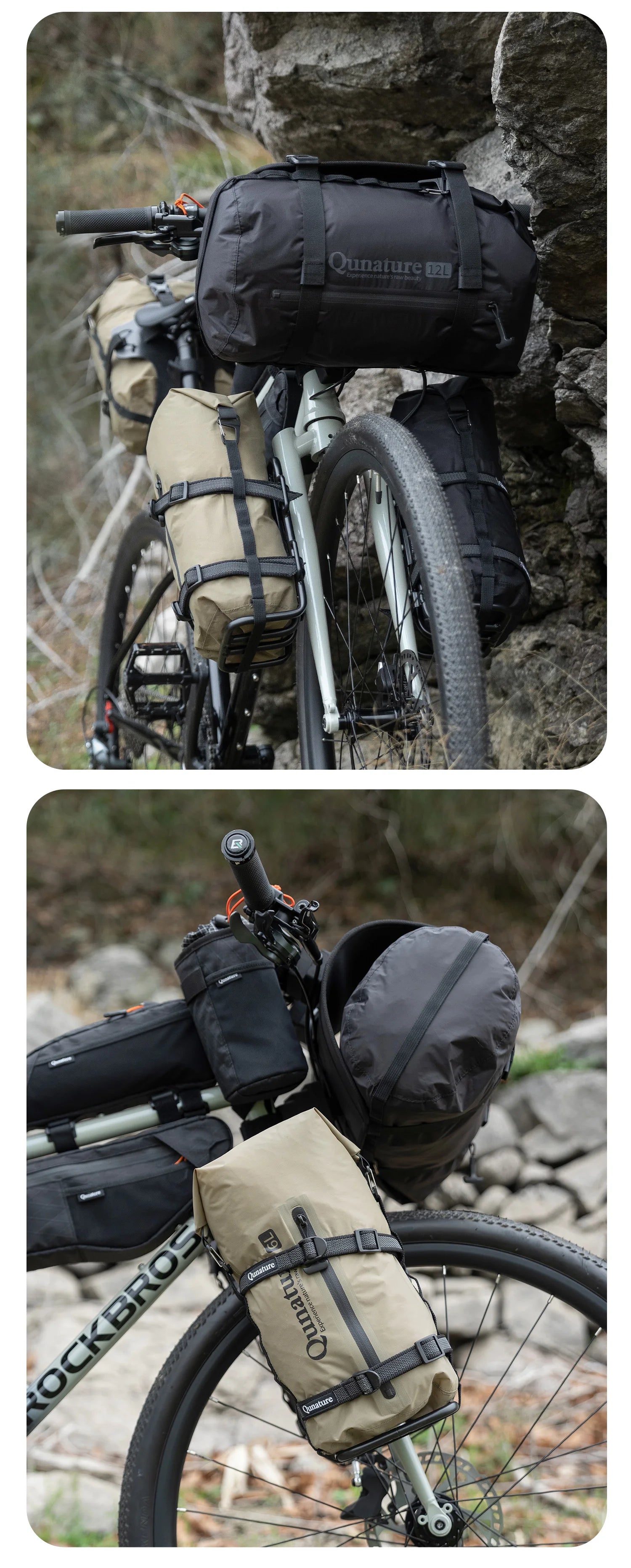 Ultraleichte Bikepacking-Gepäckträgertasche, wasserdicht, Nylon Fahrradspeicher