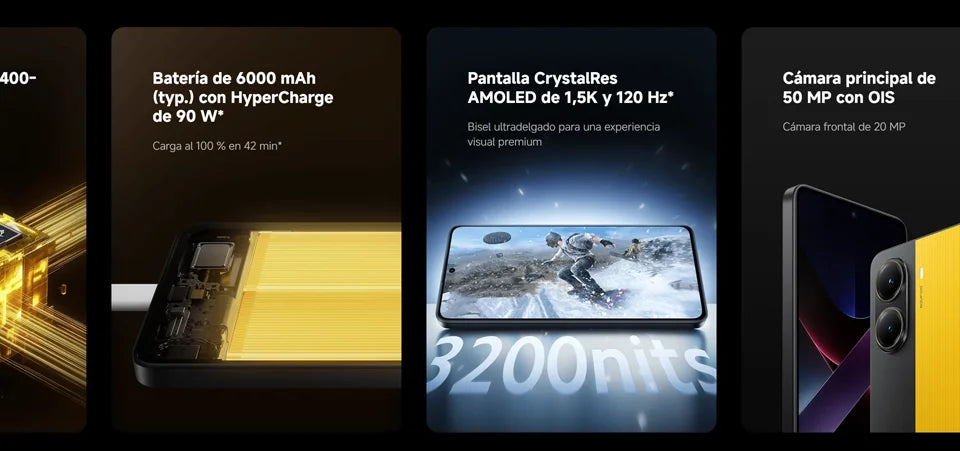 POCO X7 Pro 5G NFC Smartphone con display AMOLED 1.5K