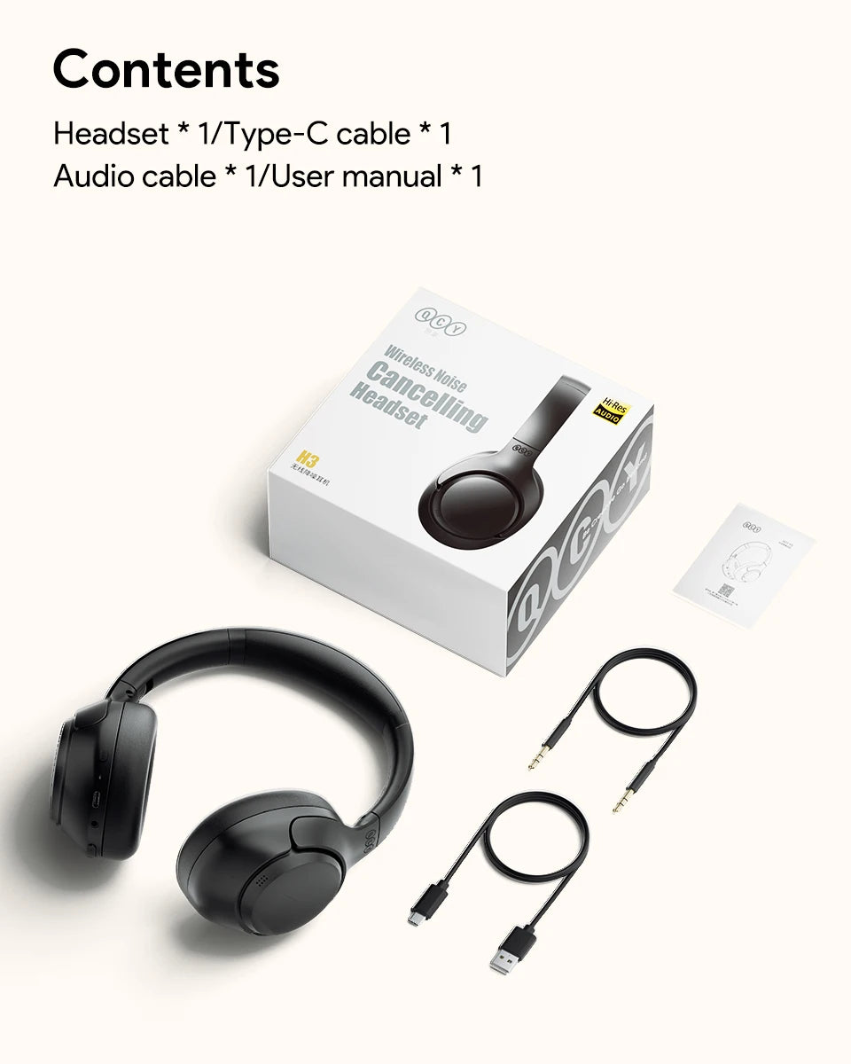 QCY H3 ANC Cuffie Wireless con Suono Hi‑Res