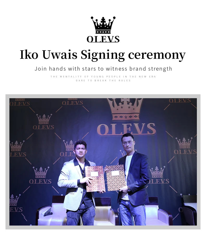 OLEVS New Quartz Watch for Men Stainlss Steel Strap Diving Series Colorful Bezel Fashion Luxury Brand Original Men's Wristwatch