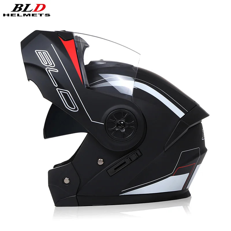 Binoclu/Bizant dual pentru bărbați/femei, cască de Moto, motocros, modular, Flip Up, personalizată, Cască integrală