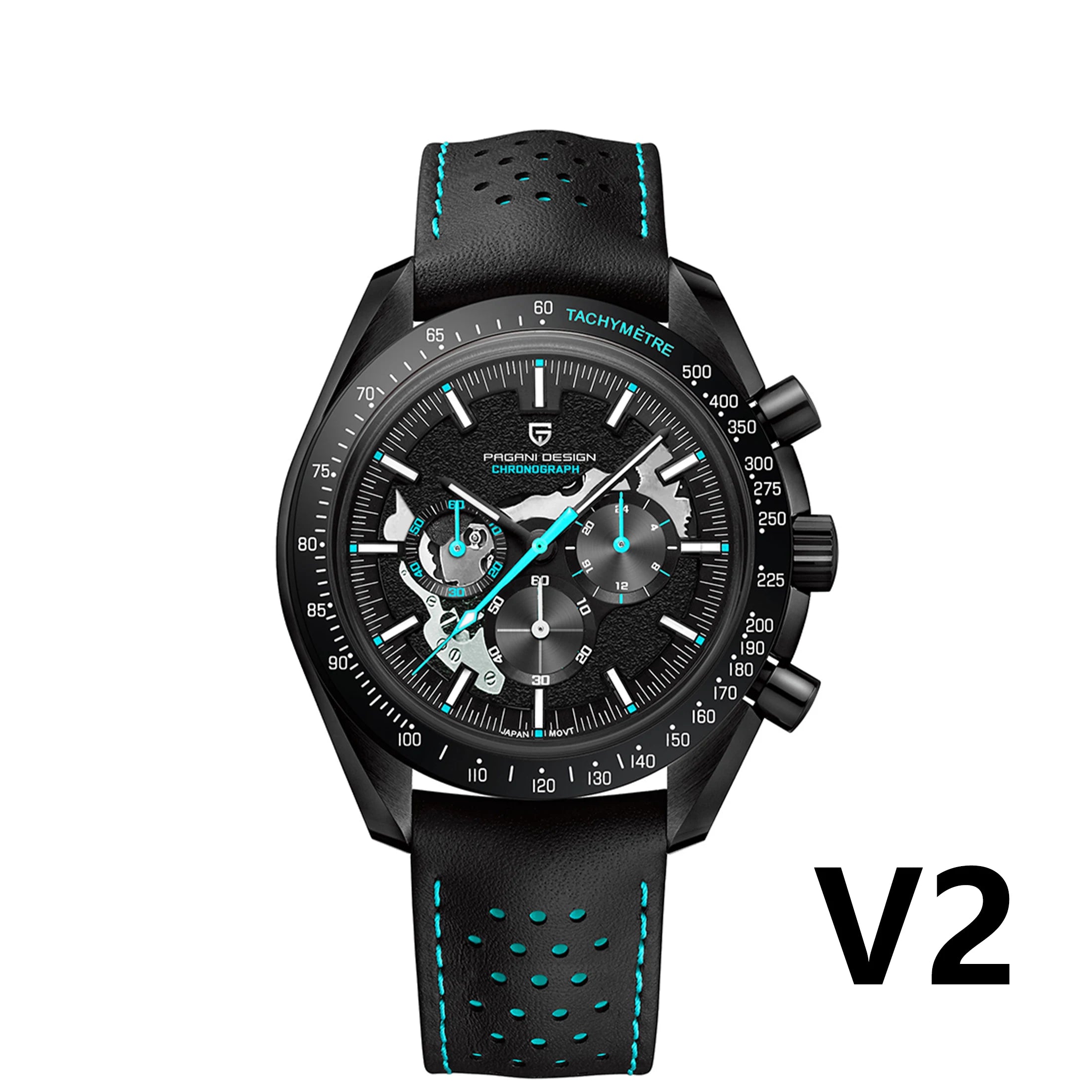 Orologio Cronografo Pagani Design Moon Dark AR Zaffiro 100M