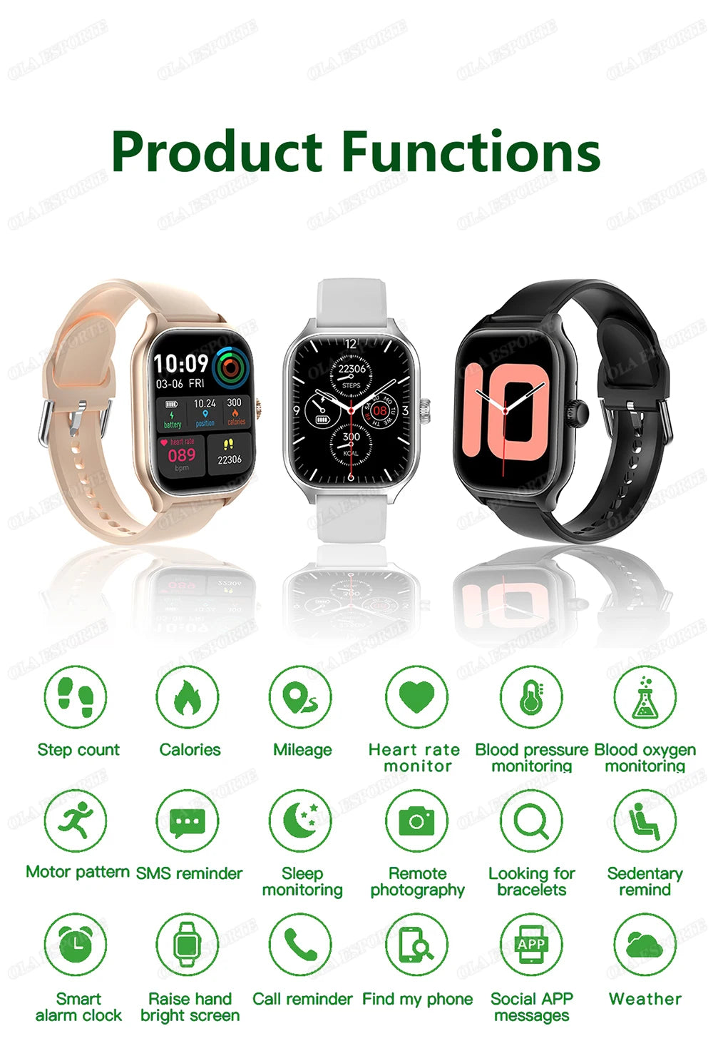 Reloj inteligente para llamadas Bluetooth de 2,01 pulgadas con seguimiento de actividad