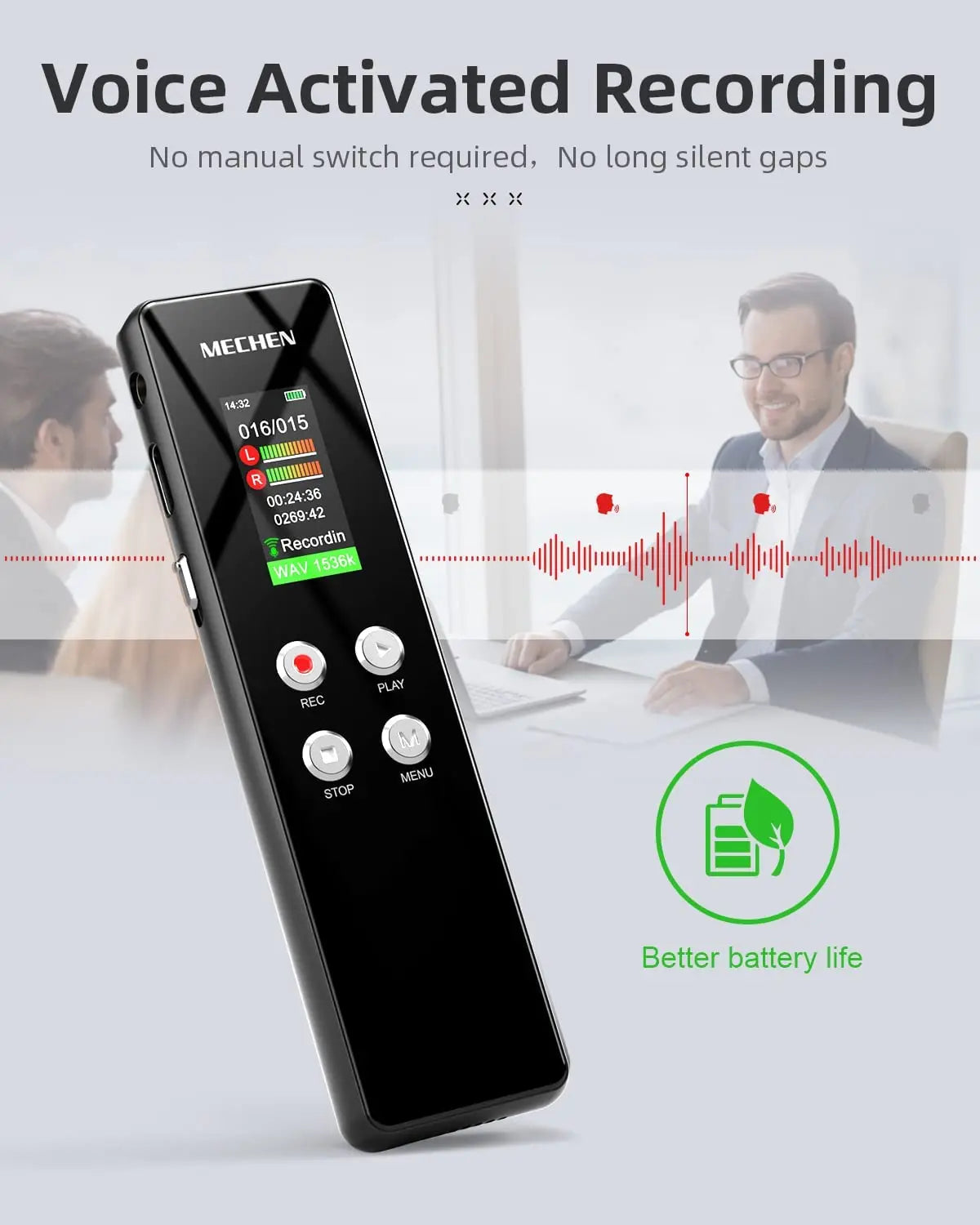 V01 Voice-Activated Digital Recorder