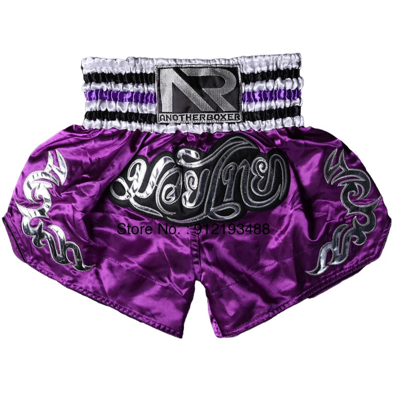 Muay Thai Shorts 2024 New Boxing Shorts Women Men Child Embroidery Kickboxing Training Pants Sanda Martial Arts Fight Equipment