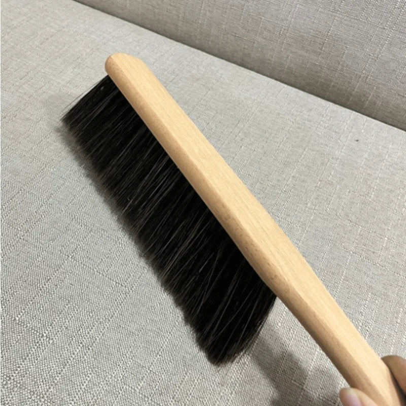 1PCS/2PCS Natural Wood Bristles Brush Anti-static Desktop Bar Grinder Coffee Powder Cleaning Brushes Domestic Bed Sweeping Broom