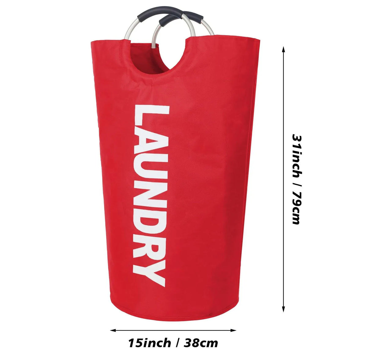 Cesto plegable para la ropa de poliéster con asas acolchadas