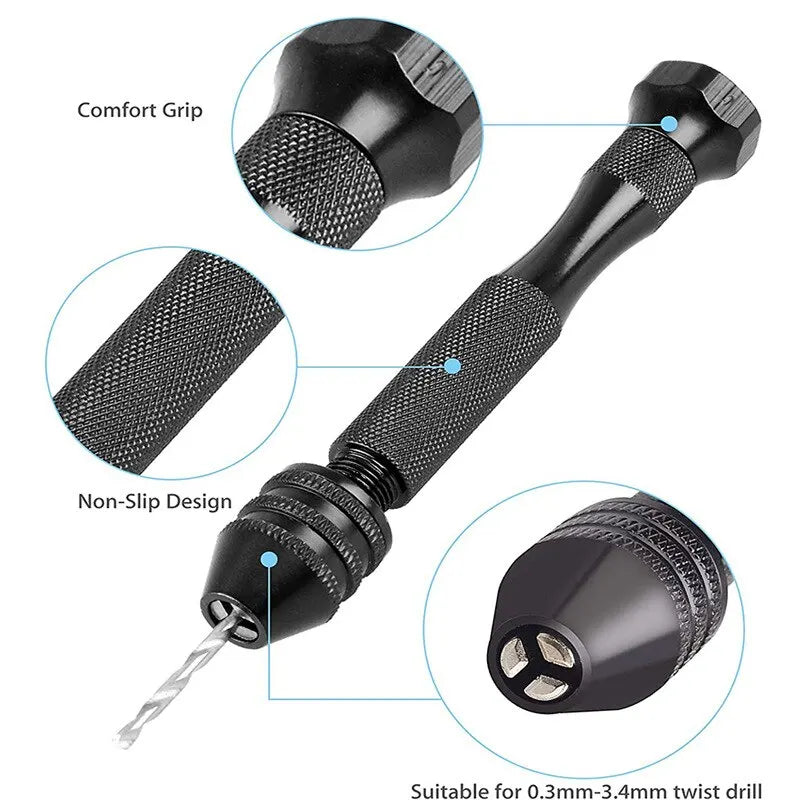 Mini Hand Drill with 10 Small Drill Bits