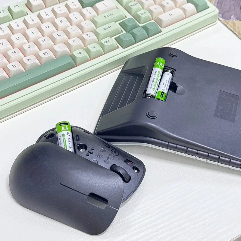 Uppladdningsbara litiumbatterier AA & AAA med Type-C snabbladdningsset