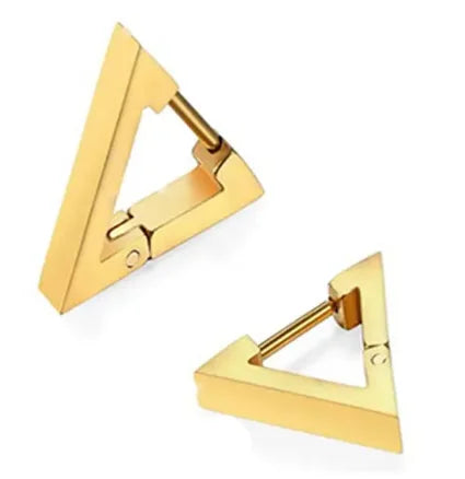 1 Pairs Punk Triangle Earrings - Unisex, Hypoallergenic Stainless Steel for Modern Style & Durability