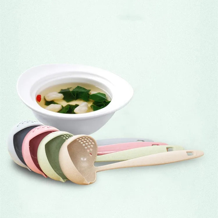 Sopa e Colher de Filtro de Comprimento Longo 2 em 1