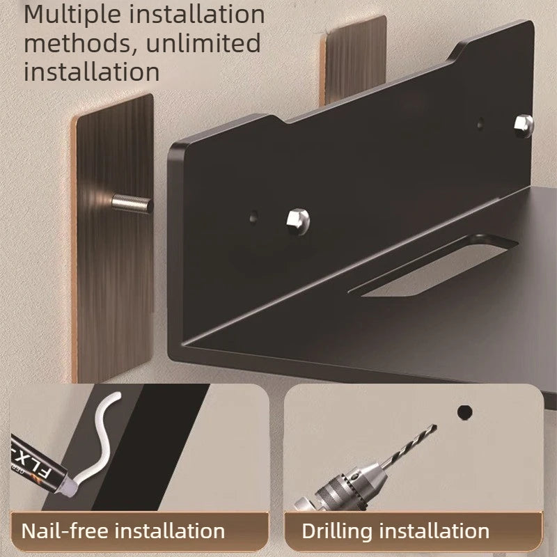 Carbon-Steel Wall Storage Shelf, Size Options