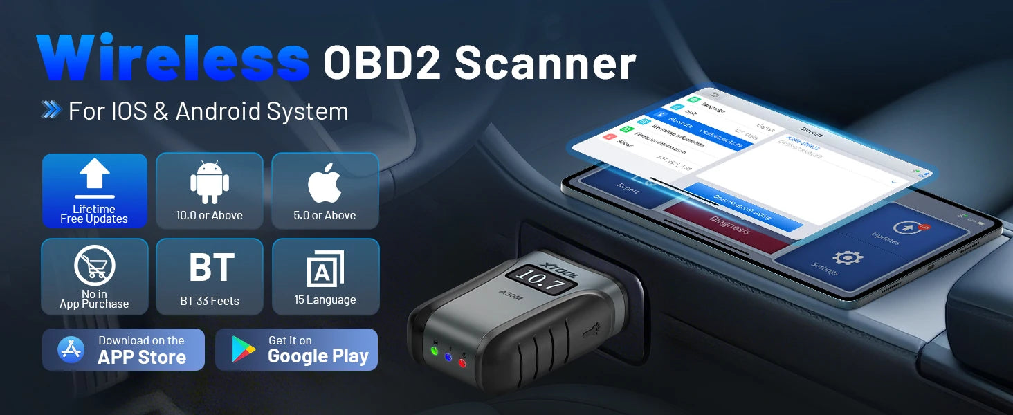 XTOOL A30M OBD2 skener Bluetooth diagnostický nástroj