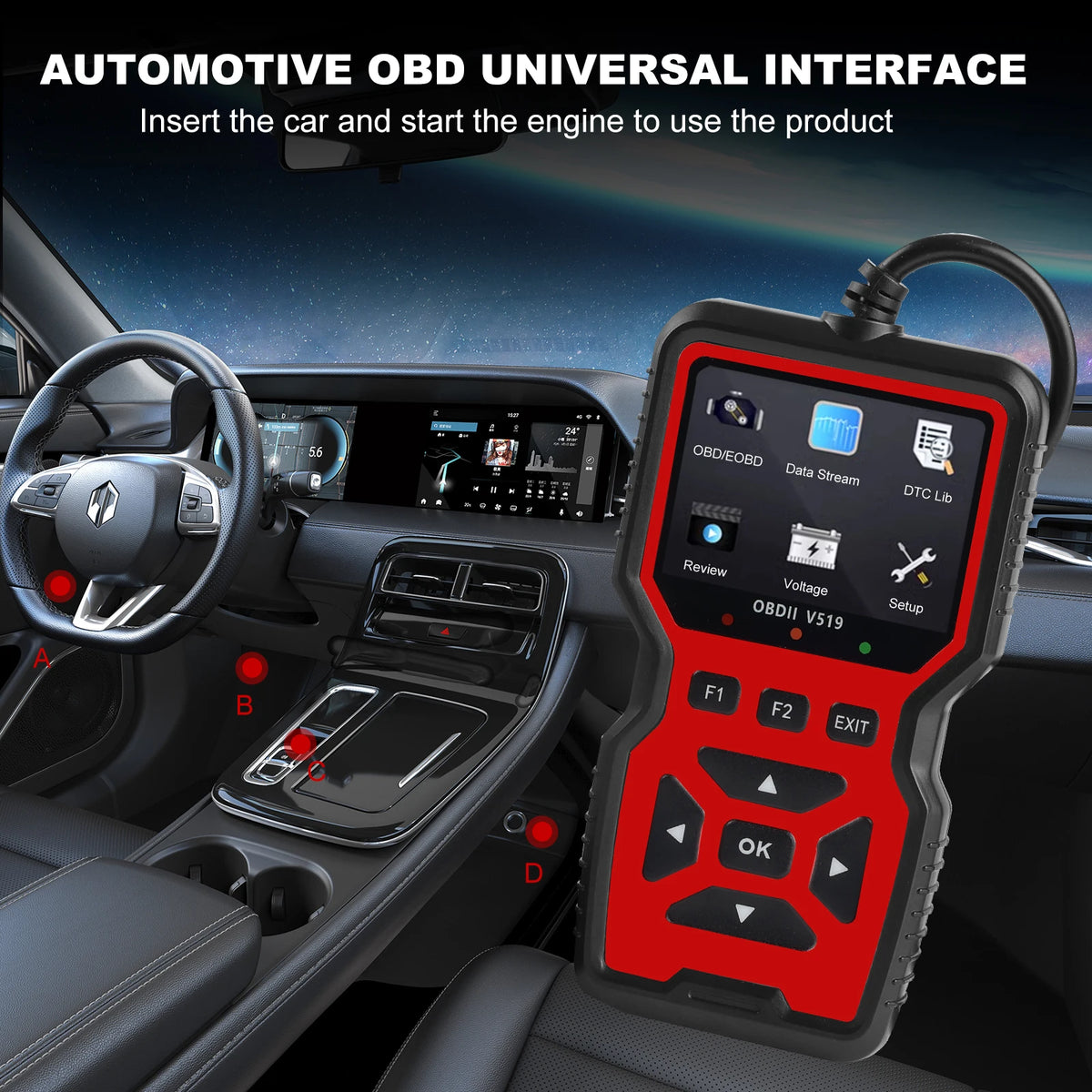 V519 OBD-II Vehicle Diagnostic Scanner