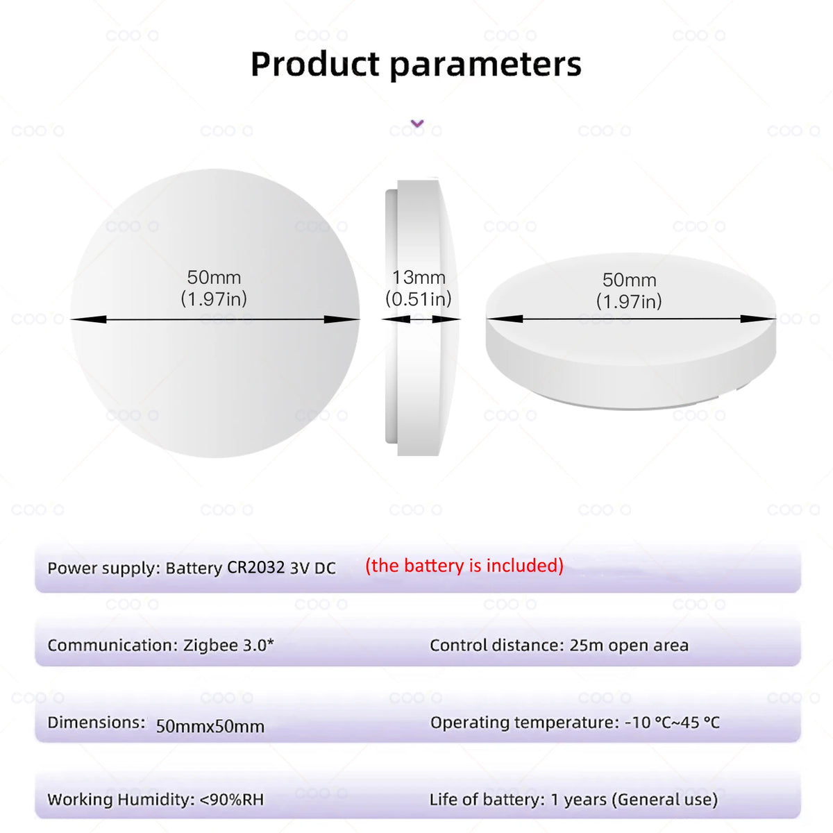 Zigbee Wireless Scene Switch Button for eWeLink