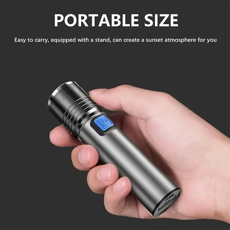 395nm UV Flashlight Blacklight Zoomable USB Rechargeable UV Light Ultraviolet Flashlight for Pet Urine Detection Resin Curing