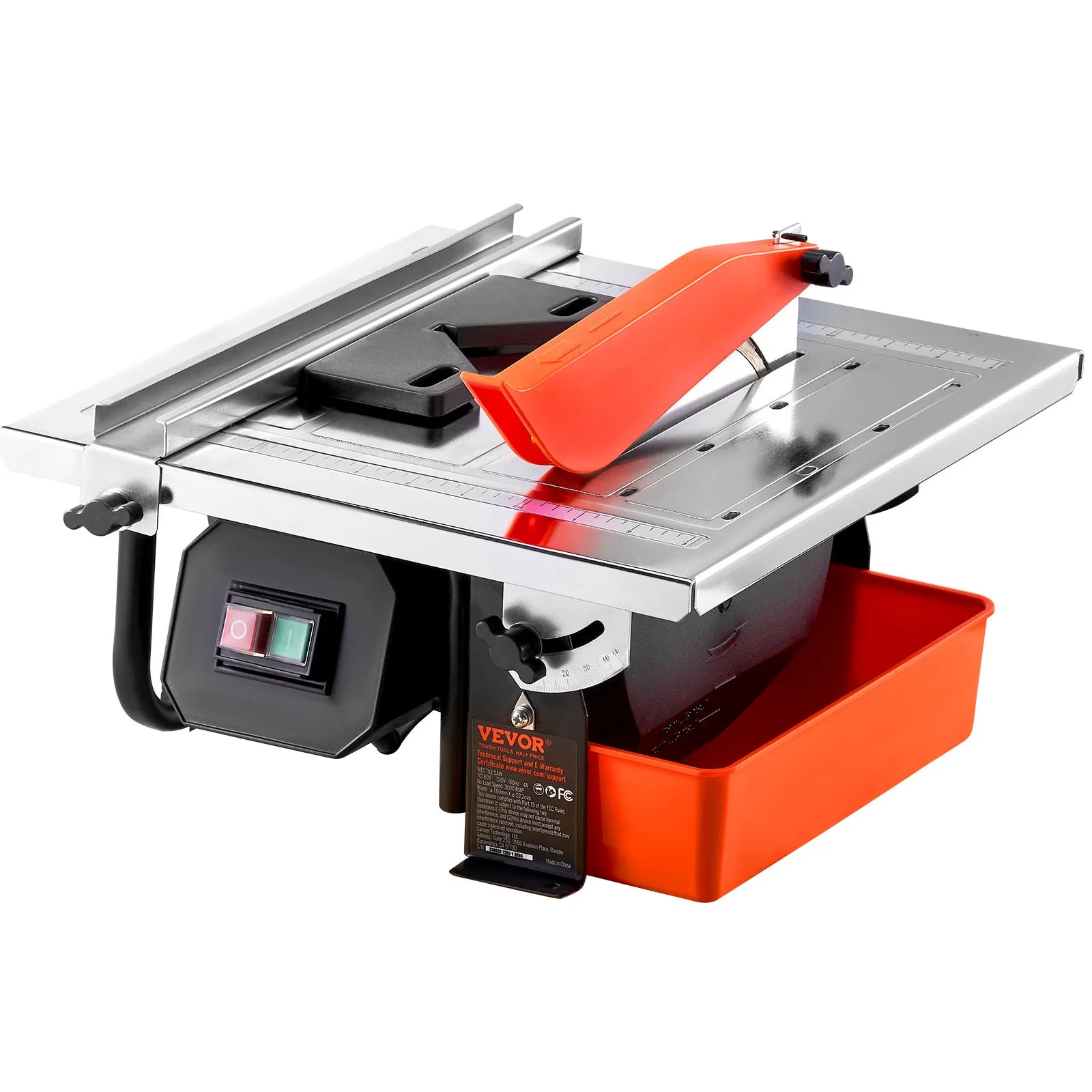 7-inch natte tegelzaag met 3500 RPM motor en verstelbare hoek