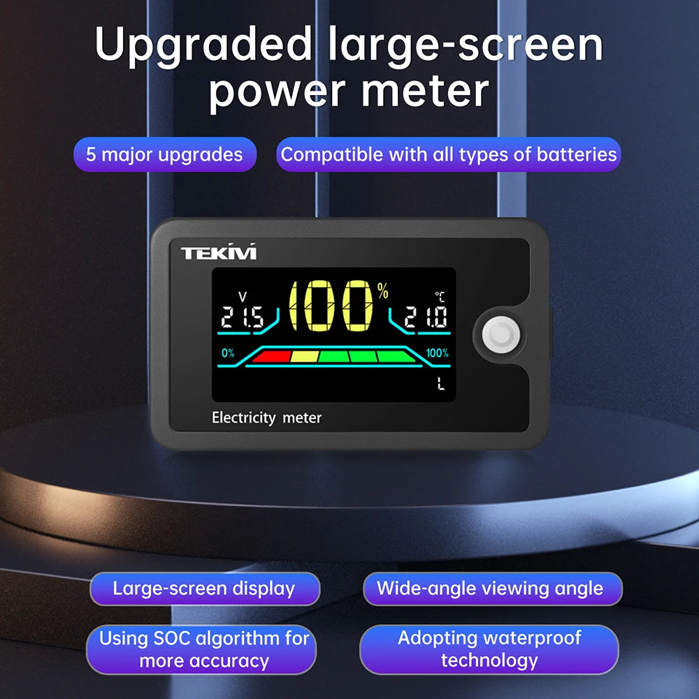 LCD DC-batterijspanning en niveau-indicator