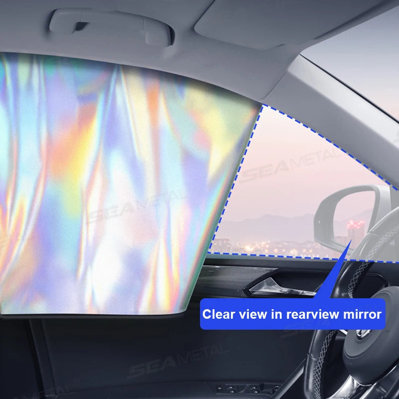 SEAMETAL Car Side Window Curtains UV-Reflective Sun Shade Anti-Glare Magnetic Privacy Cover for Sun Protection Baby Care Curtain