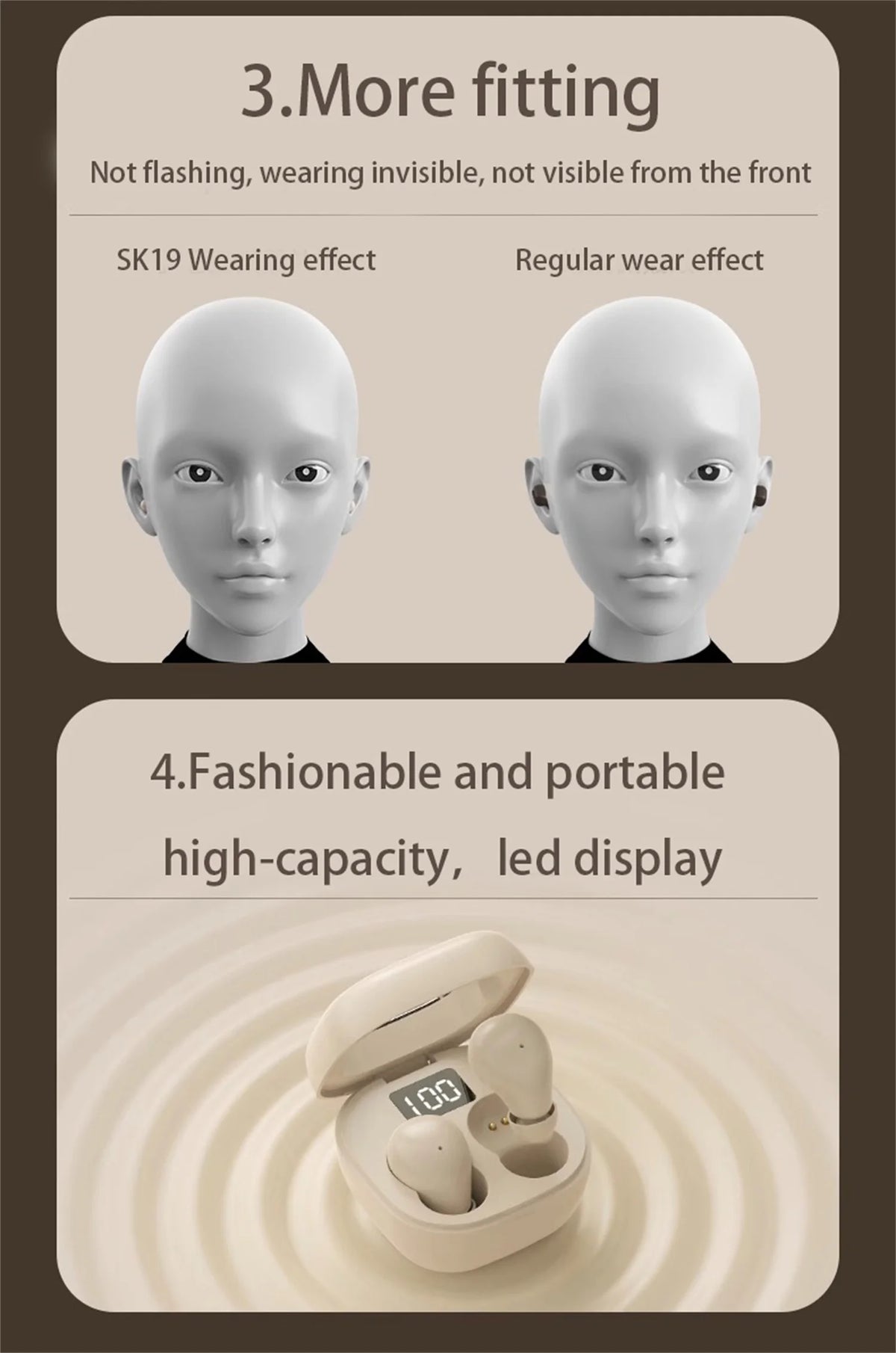 Small Wireless Bluetooth In-Ear Headphones