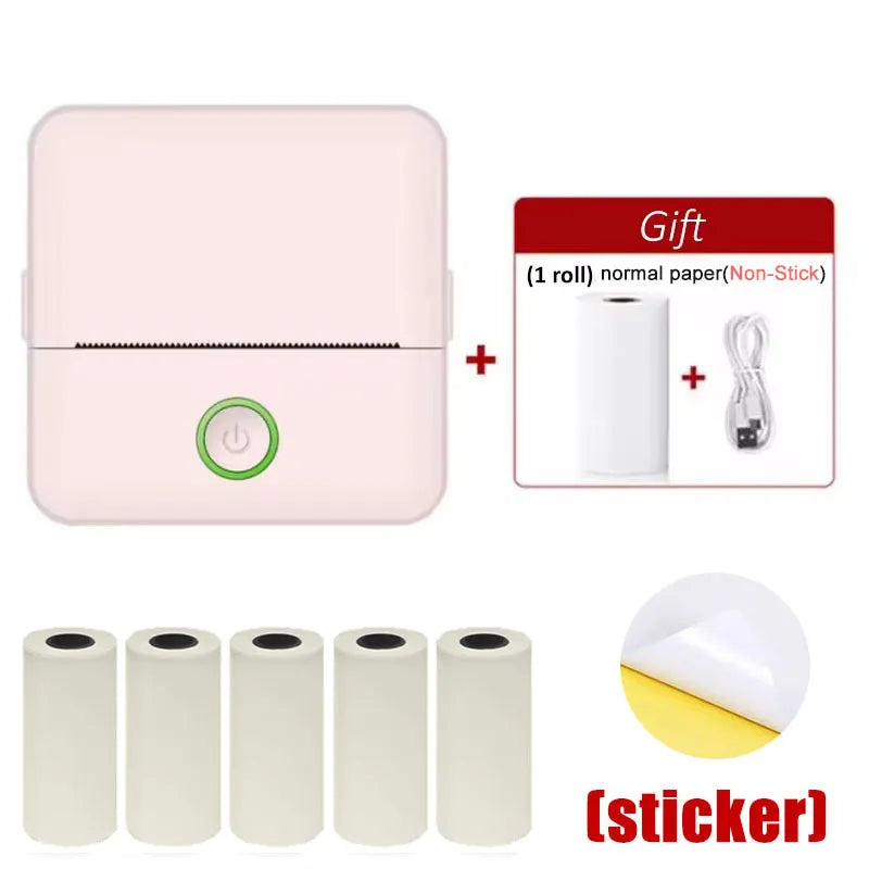 X6 Mini Taşınabilir Mürekkepsiz Etiket ve Fotoğraf Baskısı için Termal Yazıcı