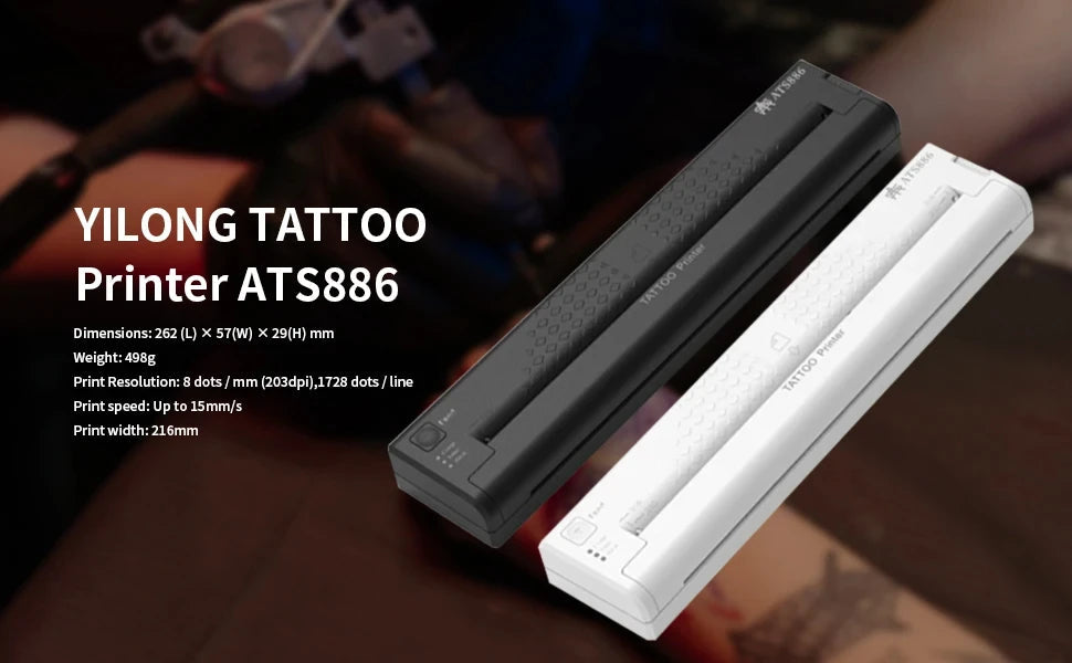 Tattoo Stencil Transfer Printer Machine ATS886 Tattoo Printer Portable Thermal Stencil Maker Line Photo Drawing Printing Copier