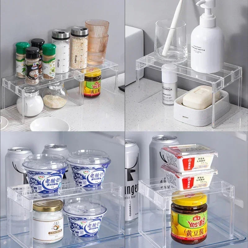 Clear Raised Storage Shelf, Small or Large