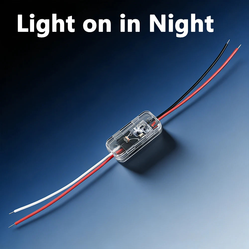 DC Dusk-to-Dawn Light Sensor Switch, 3.7–24 V