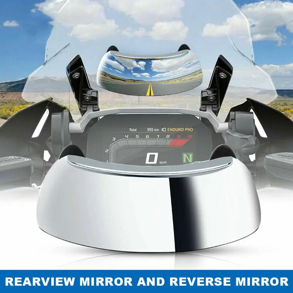 Motorcycle front gear wind wide-angle rearview mirror large field of view blind spot 180 degree reflective reversing mirror