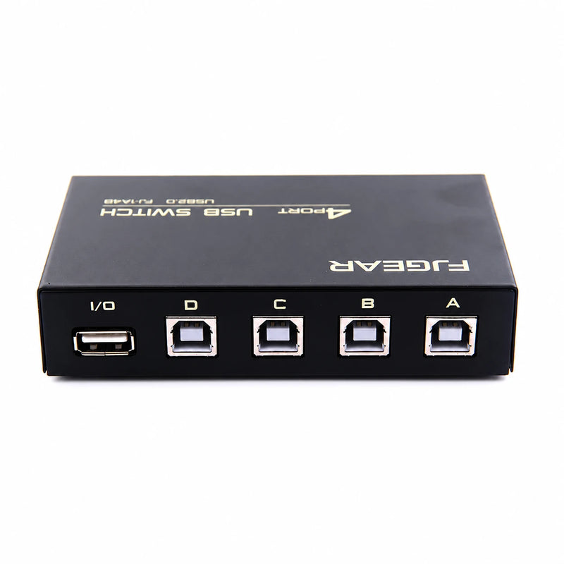 USB 2.0-deelschakelaar voor 4 computers en één apparaat