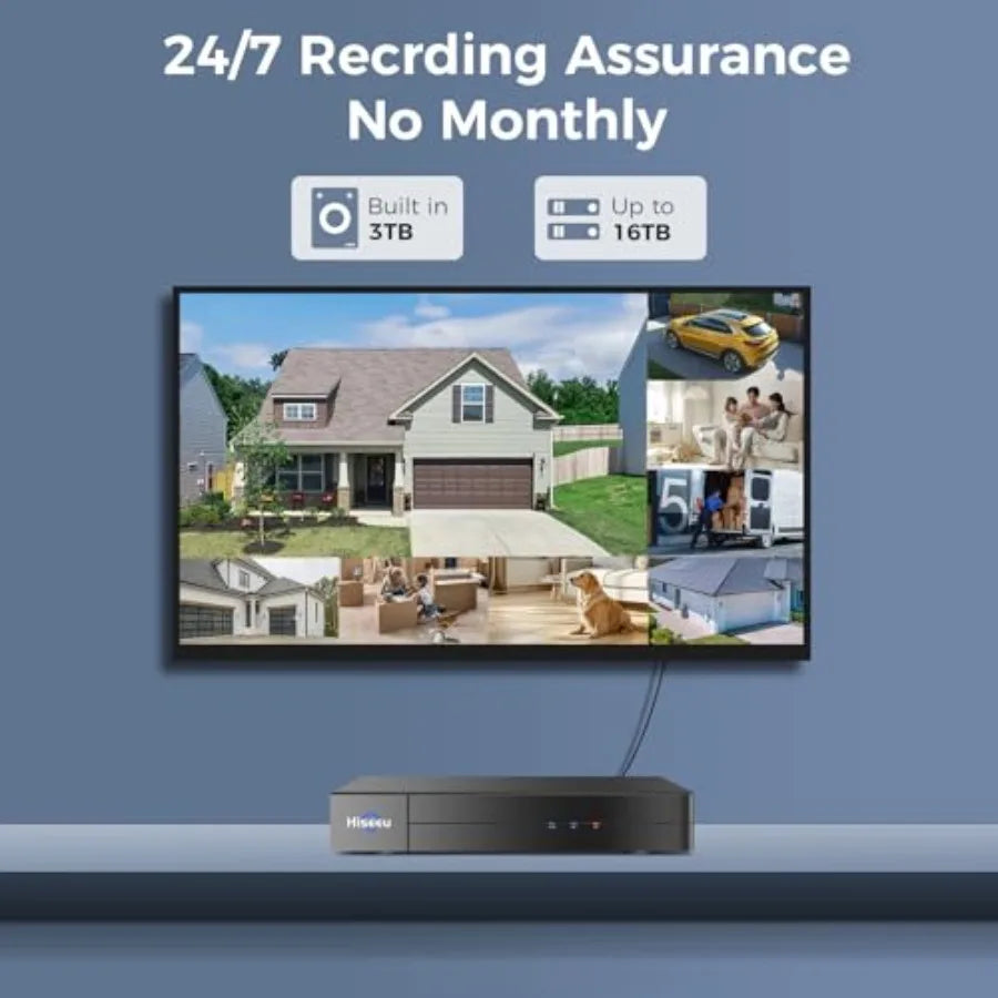 4K Wired CCTV DVR Kit with 8MP IP67 Weatherproof Cameras