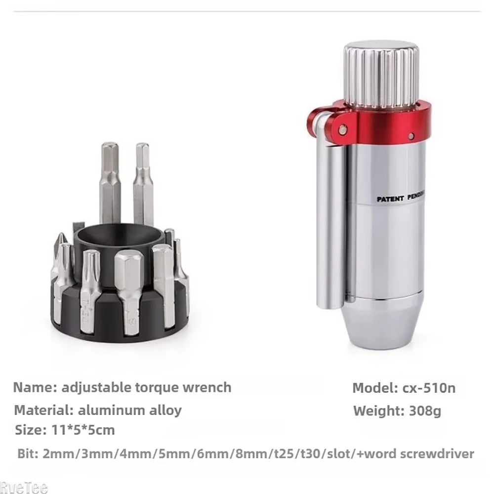 Verstelbare 3–10 Nm Fiets Torque Tool met Bit Houder