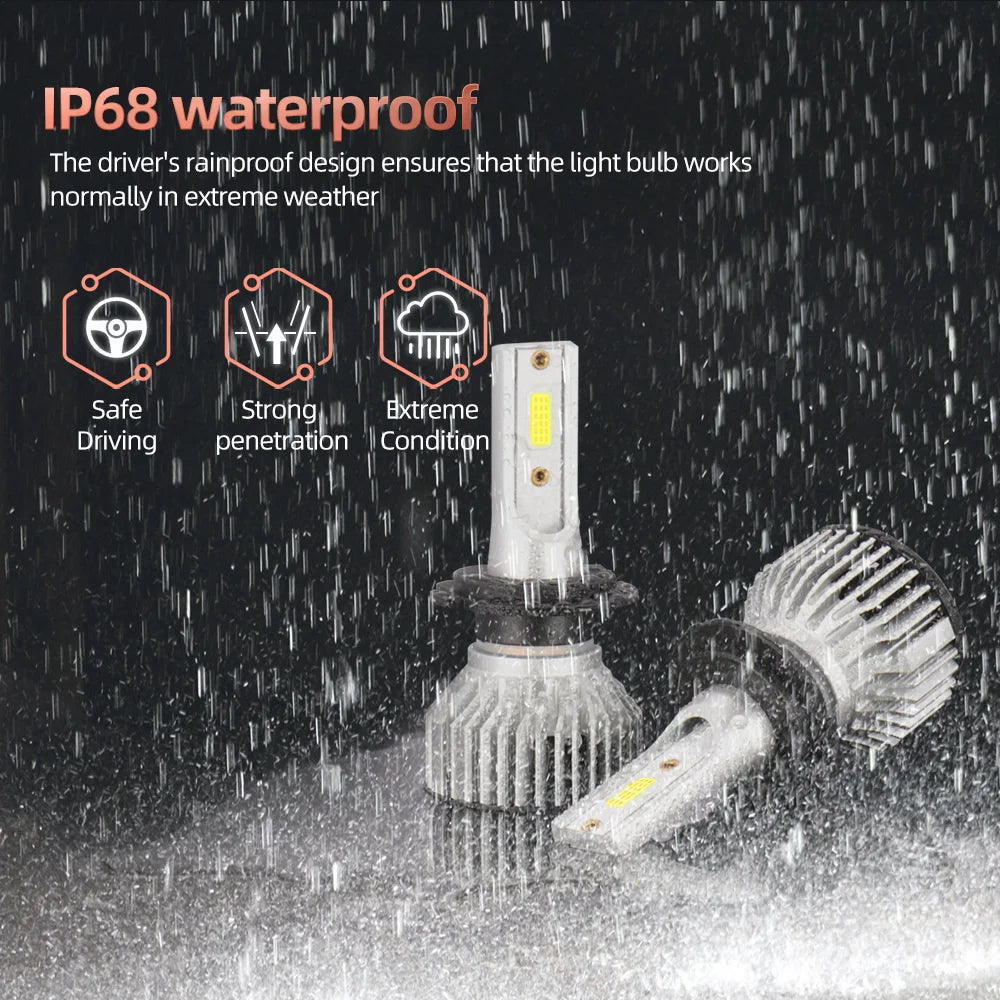 6000 K LED Vehicle Bulb Pair - Socket Options