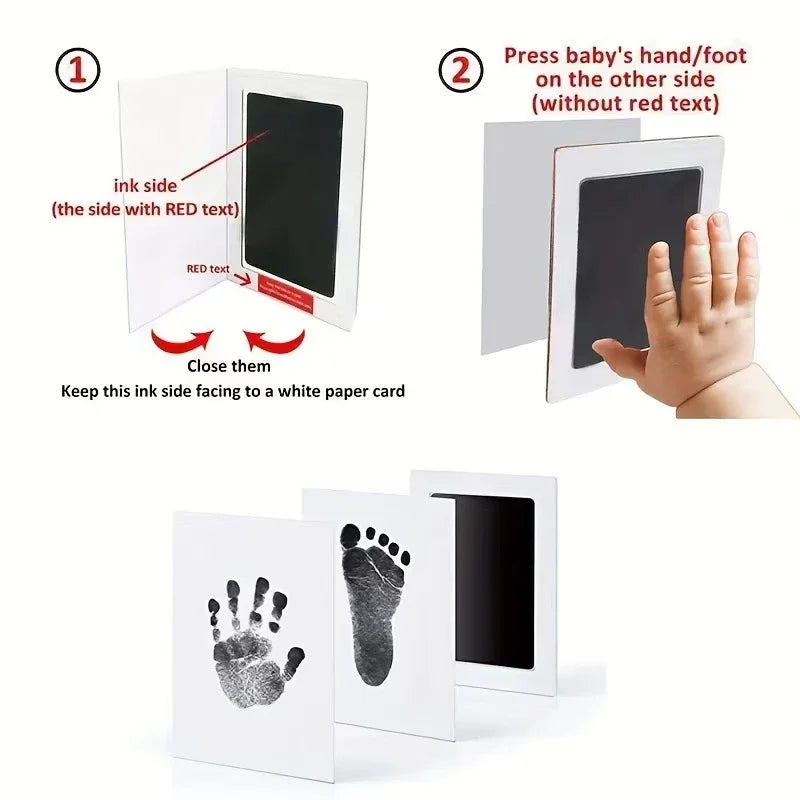 Baby Handprint Footprints Ink Pads for Pet Safe Non-toxic No-Touch Skin Inkless Inkpad Kits Cat Dog Paw Prints Souvenirs Gifts