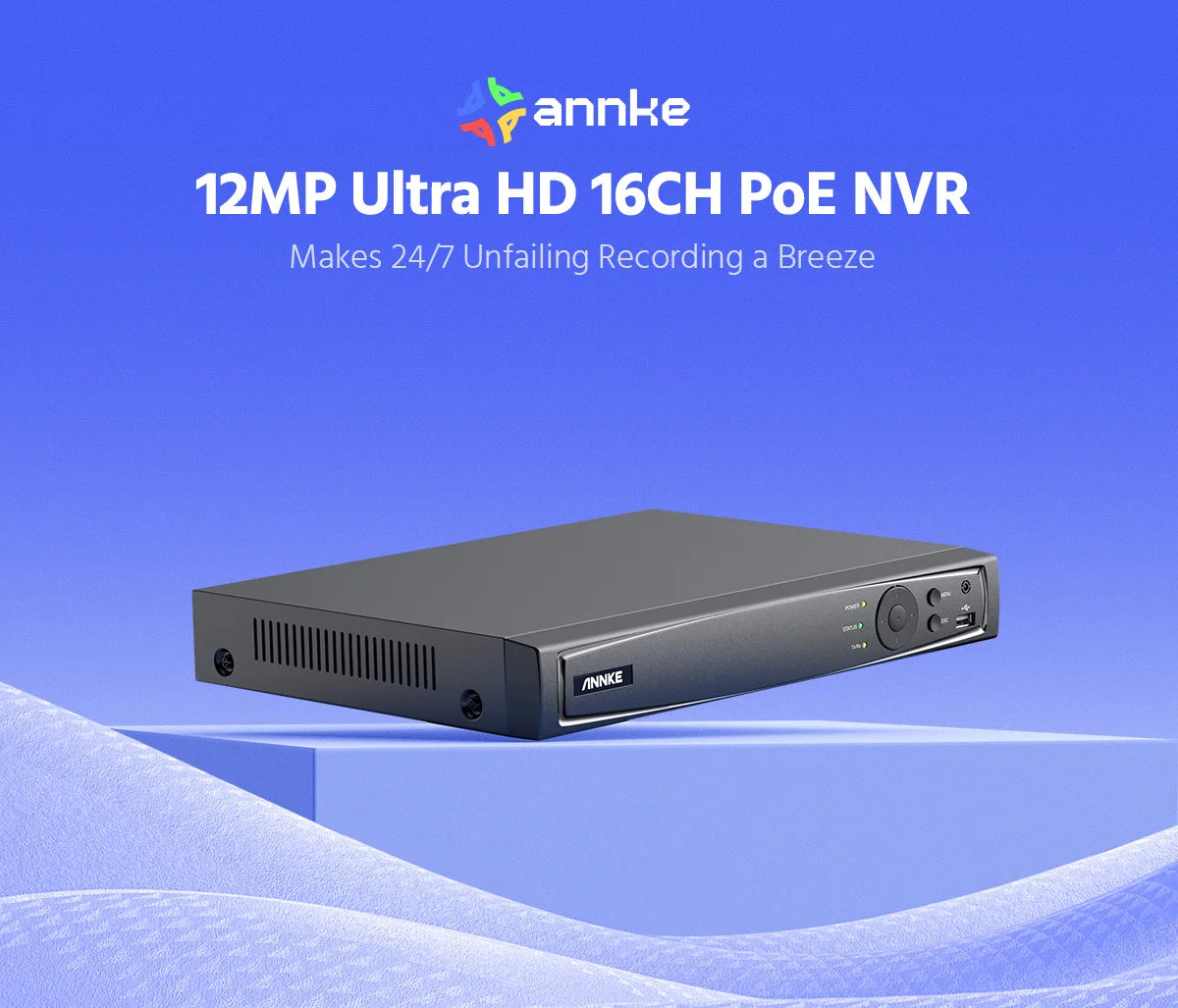 12MP PoE NVR Network Video Recorder for IP Cameras
