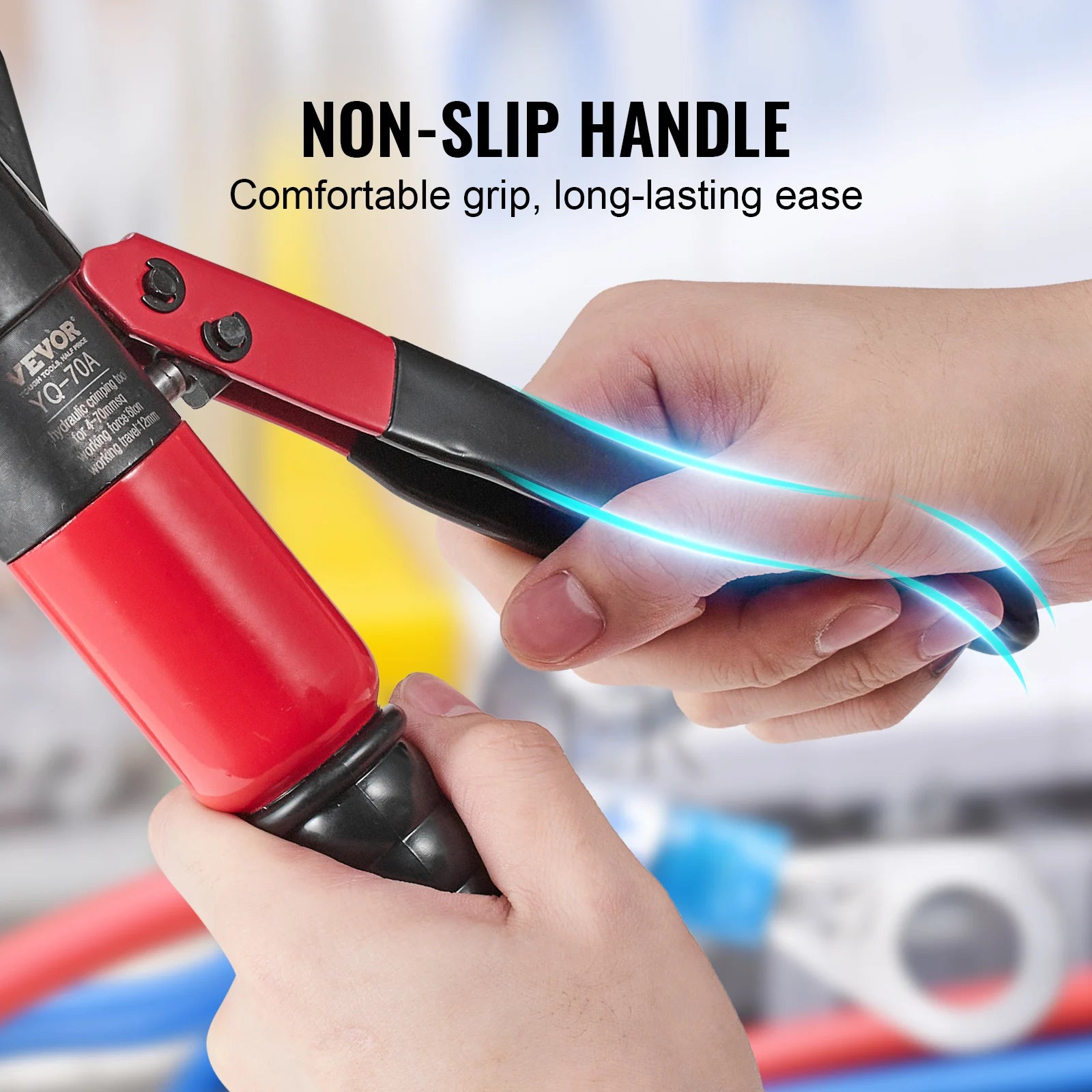 Hydraulic Cable Crimping Tool AWG12-2/0 with 9 Dies & Cutter Kit