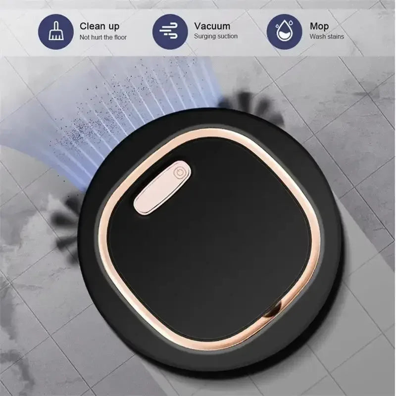 Mini Robot Vacuum Cleaner 3-in-1 Sweep Mop Quiet Cleaning
